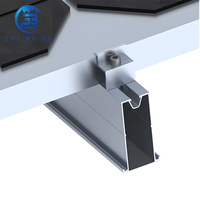 Accessoires solaires ZhiBoDa, traitement personnalisé, rail de support solaire en aluminium, rail de montage en aluminium pour système d'énergie solaire