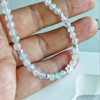 4mm Facettes Brésil Amazonite Aigue-Marine Apatite Pierre de Soleil Lapis Pierre de Lune Perle Naturelle Fait Main Vintage Or 18K Cadeau
