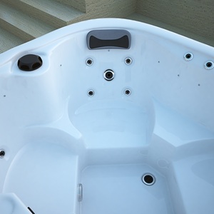 Bañera de Hidromasaje de Lujo para Adultos, Jacuzzi con Función de Hidromasaje, Bañera de Hidromasaje con Burbujas para Jardín Exterior, Bañera Pequeña - Product Image 3