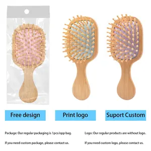 Hot Selling Fashion Message Laser Portable Air Cushion Detangling Bamboo Hair Brush