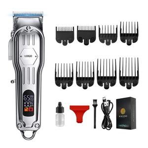 Cortadora de Pelo Inalámbrica Eléctrica Profesional de Alta Calidad para Hombre, Pantalla LCD de Energía, Mango de Cuerno, Potencia de 10 W, 7000-9000 RPM - Product Image 2