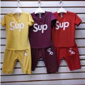 Conjunto de Pijama de Algodón Casual de Manga Corta para Niños del Fabricante, Ropa Deportiva para el Hogar con Dibujos Animados, Edades de 0 a 12 Años - Product Image 4