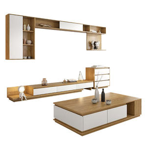 Ensemble de table basse et <span class=keywords><strong>meuble</strong></span> <span class=keywords><strong>TV</strong></span> de luxe moderne avec design en panneaux MDF pour salon, meubles de maison - Product Image 6