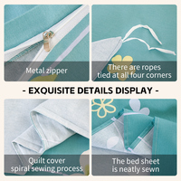 Vente en gros de draps de lit personnalisés en coton 100% - Ensemble de literie 4 pièces - Housse de couette - Taille King Size - Taille Queen Size - Taille Full - Super doux - Luxe