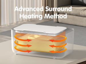 SUNNUO Hot Baby Wipe Warmer <span class=keywords><strong>Calentador</strong></span> <span class=keywords><strong>de</strong></span> <span class=keywords><strong>toallitas</strong></span> húmedas con Calefacción silenciosa <span class=keywords><strong>de</strong></span> gran capacidad para uso doméstico - Product Image 6