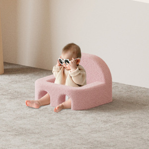 Chaise bébé en forme de pomme rose avec mousse compressible, tissu éponge à haute élasticité, portable et multifonctionnelle, de 0 à 12 mois - Product Image 1