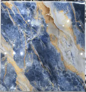 Porcelain Tiles Polished Glazed Tiles Porcelain Tiles Gold Line Floor Tiles For Bathroom Glossy Surface 800x800mm