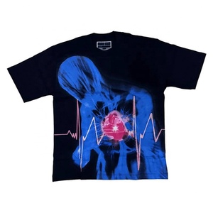 T-shirt unisexe personnalisé en coton 100% de haute qualité, 280 grammes, impression sérigraphique, coupe ample, vente en gros, OEM, ODM, marque privée - Product Image 2