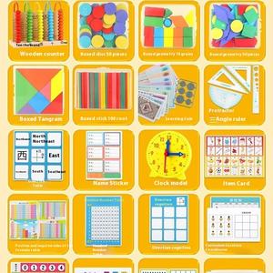 Sujiao Edición 2024, Material Didáctico <span class=keywords><strong>de</strong></span> Matemáticas para Primera Grado, Juego Completo en Caja, Contadores, Varillas <span class=keywords><strong>de</strong></span> Conteo, Formas Geométricas, Unisex - Product Image 3