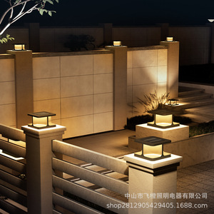 Lampe solaire à pilier 5-7W en acier inoxydable, étanche, pour cour, portail, villa, clôture - Product Image 2
