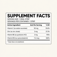 Bandes buccales ODM saveur agrumes pour le soutien immunitaire, complément alimentaire très vendu, favorise la protection antioxydante et renforce le système immunitaire