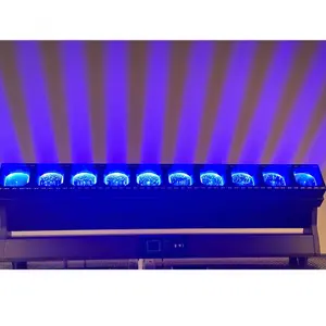 DMX 10x60W RGBW 4in1 LED kepala bergerak mesin cuci dinding lampu dalam ruangan menggunakan Disco DJ