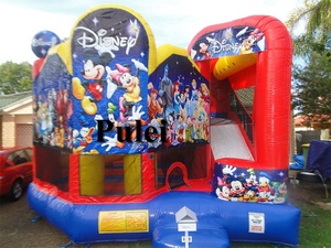 5 Trong 1 Mickey Mouse Bouncy Castle Inflatable Combo Trẻ Em Vui Inflatable Jumping Castle Trò Chơi Bounce House Combo Với Slide - Product Image 2