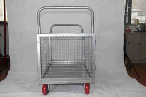 fixed fence mesh <b>trolley</b> warehouse workshop goods transport cart express logistics hauling cart wear resistant durable hand trol - Product Image 4