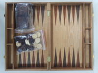 Jeu d'échecs portable de haute qualité en bois de noyer africain, plateau pliable, ensemble de backgammon de luxe