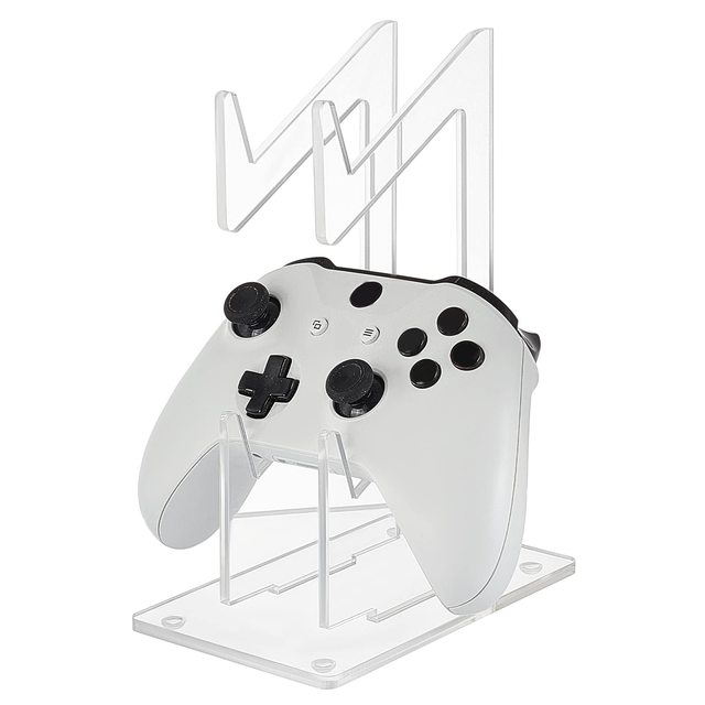 Universal Dual Controller Holder, Transparent Acrylic Game Controller Display Stand, Detachable Gamepad Desktop Stand