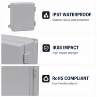 Boîtier de distribution électrique étanche en plastique IP66 sur mesure, grande taille 300*200*160mm, boîte à charnières extérieure