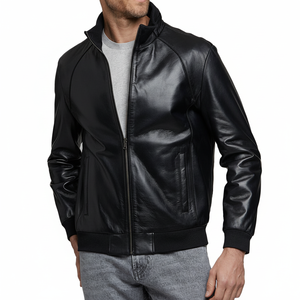 แจ็กเก็ตหนังสำหรับผู้ชายแจ็กเก็ตหนัง100% สีตามสั่ง - Product Image 1