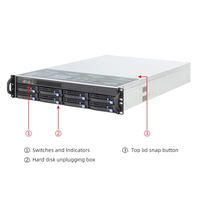 OEM E-ATX 2U Server-Gehäuse 8 Festplatten Rack-montiert Hot-Swap-fähiges Speicher-Server-Gehäuse 12Gb Direkt-Midplane NVME Verfügbar