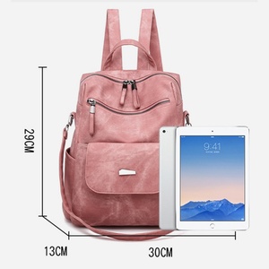 <b>PINK</b> Girl Backpack Purse for Women Fashion Leather Designer Travel Large Ladies Shoulder Bags - Product Image 2