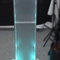 Projecteur intelligent en acrylique et plexiglas, 30 pouces, lampe LED, idéale pour conférence scolaire