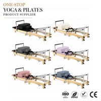 ZENJOY OEM ODM Reformer de Pilates pliable classique en chêne, couleur personnalisée, équipement de yoga et Pilates peu encombrant pour la maison, la salle de sport et le studio