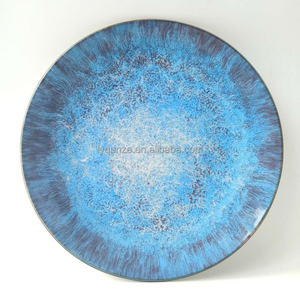 Ensemble <span class=keywords><strong>complet</strong></span> de <span class=keywords><strong>vaisselle</strong></span> en <span class=keywords><strong>porcelaine</strong></span> de 18 pièces pour la cuisine ensemble d'assiettes en céramique à motif de surface de mer bleue - Product Image 6