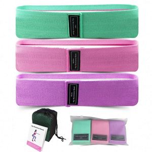 Bandes de Résistance Élastiques à 3 Niveaux pour Entraînement, Fitness et Yoga, Antidérapantes, en Tissu BSCI, avec Logo Personnalisé, pour Hanches et Fessiers - Product Image 6