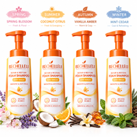 OEM/ODM 2-en-1 Shampoing sans rinçage et Gel douche Anti-frisottis Anti-pelliculaire à l'Aloe et au Collagène Apaisant pour la peau, Mousse de douche végane sans rinçage
