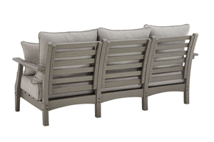 Canapé d'extérieur moderne Green Living à trois places en matériaux recyclés, structure durable en HDPE imitant la grainure du <span class=keywords><strong>bois</strong></span>, résistant aux intempéries, pour <span class=keywords><strong>salon</strong></span> et villa - Product Image 2