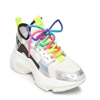 Lacets de chaussures en nylon teint arc-en-ciel de 5 mm, lacets de chaussures ronds élastiques en spandex, lacets de sport tie-dye, vente chaude