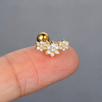Fleur Zircon Boucles D'oreilles En Gros En Forme De Fleur Boucle D'oreille Femmes Accessoires De Mode Pour La Fête Du Festival