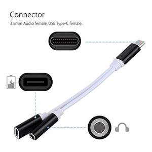 HiFi Sound <span class=keywords><strong>2</strong></span>合1 USB C至3.5毫米耳机和充电器适配器音频插孔加密狗电缆线，带PD 60w快速充电 - Product Image 6