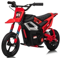 Moto Elettrica per Bambini Certificata CE/EN71, Rosa e Rossa, 24V, per Fuoristrada e Corse, per Bambini dai 3 agli 8 Anni