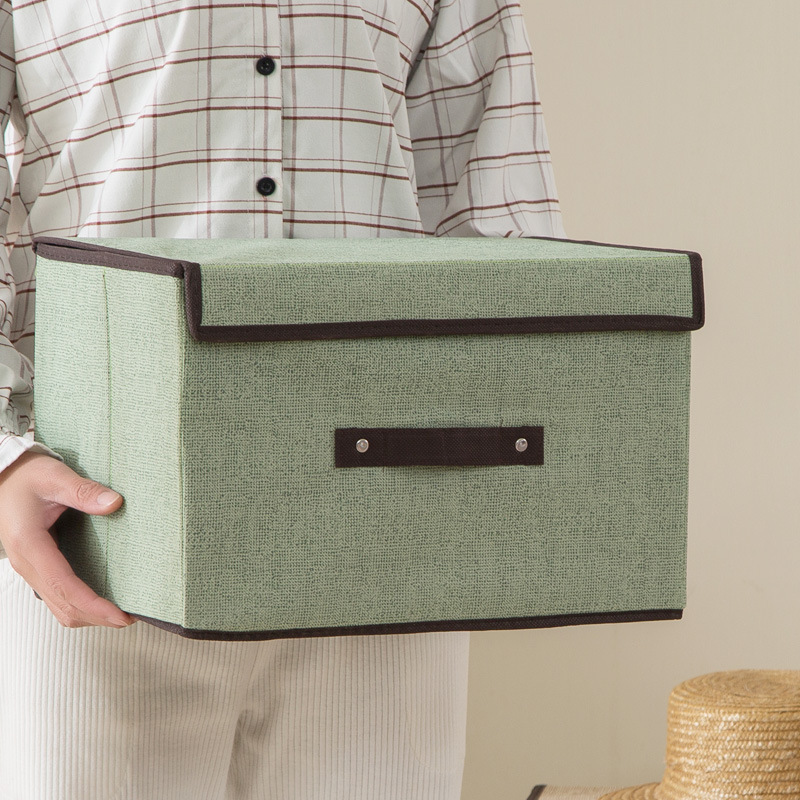 New Design High Quality Fabric Clothing Non Woven Folding Storage Box Organizers for Home Use Living Room