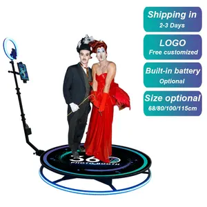 80cm Photobooth 360 Video Camera Portable 360 Degree Photo Booth Wireless Automatic Rotating Selfie Wedding Business Photobooth