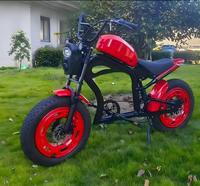 Moto électrique rétro 750W, Chopper Cruiser, E-Bike, démarrage sans clé, style vintage, batterie lithium, moto de ville