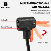 Pompe à air manuelle pour vélo BAIMEI de haute qualité en acier et PP avec manomètre 160 psi, légère, valve universelle, modèle 7032