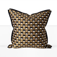 Vente en gros de taie d'oreiller personnalisée Jacquard de luxe pour la décoration de la maison canapé or housse de coussin motif géométrique série de housses de coussin