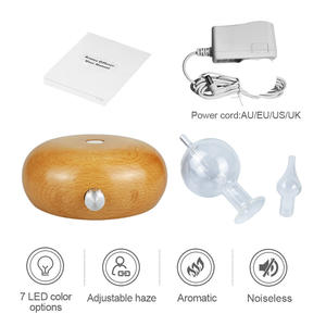 Wooden Aroma <b>Diffuser</b> 20Ml Fog Free Led Light Essential <b>Oil</b> Humidifier For Home Office Use - Product Image 5