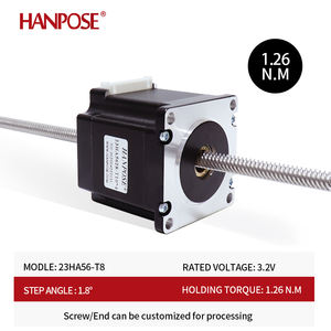Motor Stepper Nema23 Linear Through Screw Hanpose <span class=keywords><strong>2</strong></span>.8A 126N.cm 57HA56-T10*4 100mm 24v untuk Instrumen Gambar - Product Image 2