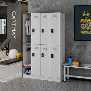 Thiết kế sáng tạo lưu trữ 4 cửa tủ khóa thể thao và phòng tập thể dục Câu lạc bộ trắng thép không thấm nước tủ khóa với ổ khóa kỹ thuật số - Product Image 6