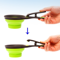 Bols de voyage pliables en silicone écologiques et modernes Milicamp, très demandés, pour chats et chiens, avec clip