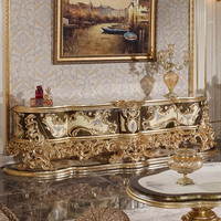 Ensemble de canapés en bois de style européen, luxe, feuille d'or, design traditionnel, meubles de maison, tissu sculpté, forme carrée, pour salon