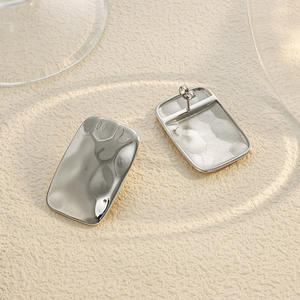 CAIOOCHE - Pendientes <span class=keywords><strong>de</strong></span> Acero Inoxidable al por Mayor, Estilo Francés Vintage, Pendientes <span class=keywords><strong>de</strong></span> Botón Cuadrados y Rectangulares <span class=keywords><strong>de</strong></span> Moda para Mujer - Product Image 2