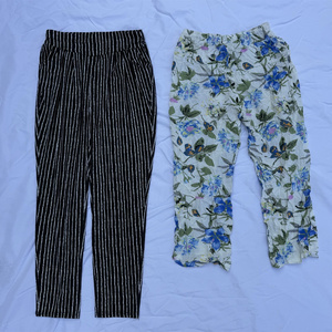 Usine Mixte Coloré Seconde Main Pantalones De Mujer Pas Cher Impression Coton Utilisé Vêtements Pantalons pour Femmes - Product Image 4