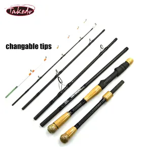 TAKEDO – canne à pêche au rockfishing Extra rigide, pour bar, bateau, Jigging, courte canne à filature fermée avec siège de moulinet Fuji