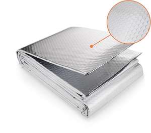 Film Réflecteur Isolant pour <span class=keywords><strong>Radiateur</strong></span>, Facile à Installer, 0,6m x 5m, Améliore l'Efficacité, avec Adhésifs Intégrés - Product Image 2