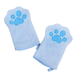 Pets Washing Gloves-Grooming Towel for Drying Pets,Dog Towel with Embroidered Microfiber Design,Machine Washable - Product Image 3