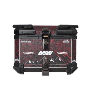 Preço de Fábrica Caixa de Armazenamento Superior Dura Desmontável em Alumínio para Motocicleta Cor Preta e Vermelha 45l - Product Image 3